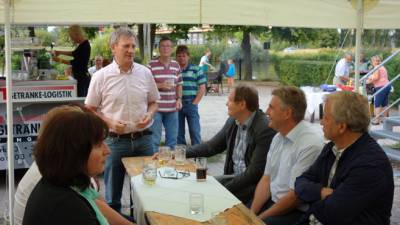 Impressionen - 29.08. 2013: Klaus Voth, Vorsitzender der CDU-Ortsgruppe Genthin begrüßte bei Sommerfest u.a. MdB Manfred Behrens und MdL Detlef Radke
