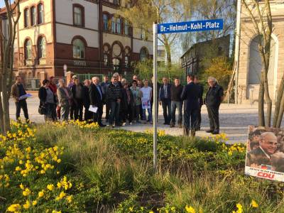 Einweihung Dr.-Helmut-Kohl-Platz in Burg - 